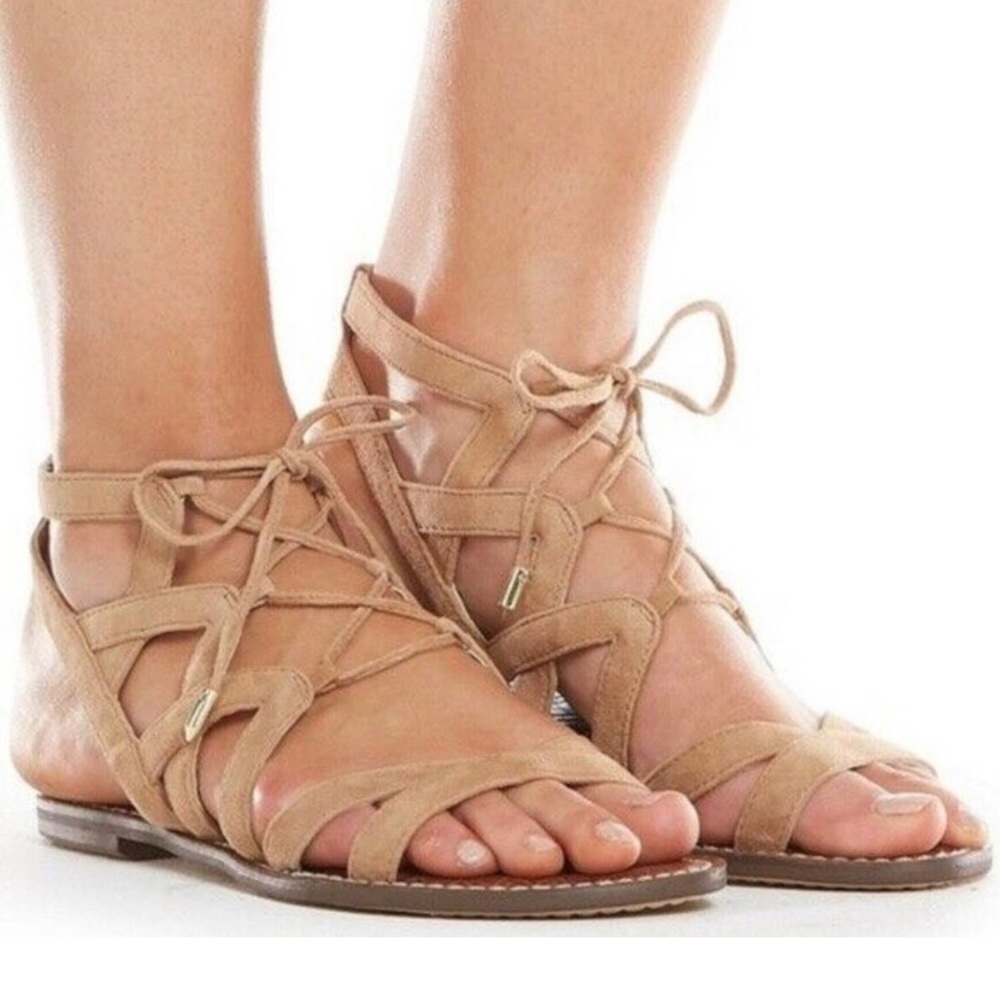 Sam Edelman tan suede gladiator sandal. Excellent used condition. Size 9